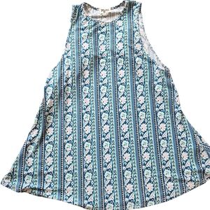 SHOW ME YOUR MUMU XS EUC sleeveless mini dress tourquise with black and …